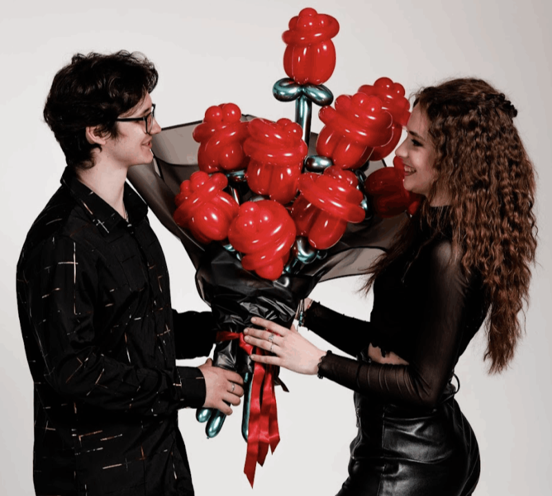 õhupallidest lillekimp kingituseks